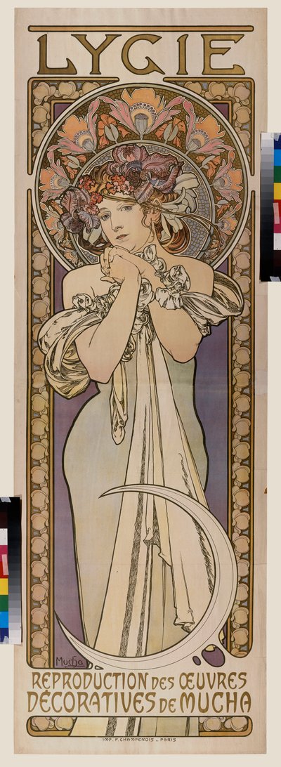 ملصق إعلاني لفرقة الرقص Lygie. ملصق ألفونس ماريا موتشا (ألفونس ماري موتشا بواسطة Alphonse Marie Mucha