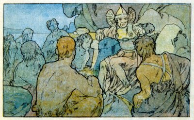 رسم لألفونس موتشا من عمل "كليو" للمؤلف الفرنسي أناتول فرانس. 1900 موتشا (1860-1939). كان رسامًا تشيكيًا للفن الحديث بواسطة ألفونس موشا