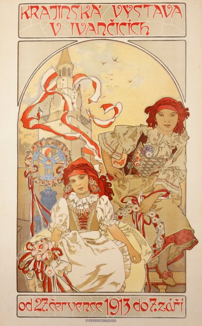 معرض المناظر الطبيعية في إيفانسيتش ، 1913 بواسطة ألفونس موشا