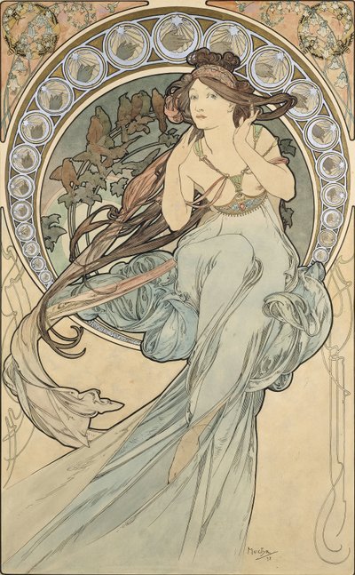 موسيقى 1898 بواسطة Alphonse Mucha