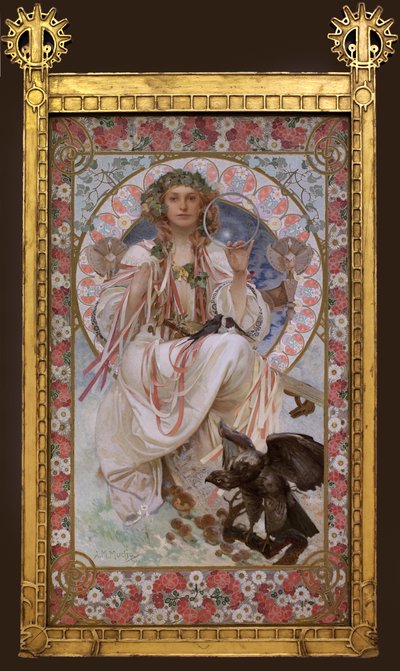 صورة لجوزفين كرين برادلي في سلافيا. لوحة للفونس موتشا (1860-1939) ، زيت وحرارة على قماش بواسطة ألفونس موشا