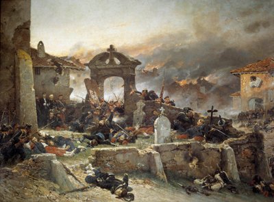حرب 1870: مقبرة القديس بريفاس ، 18 أغسطس بواسطة ألفونس ماري دي نوفيل