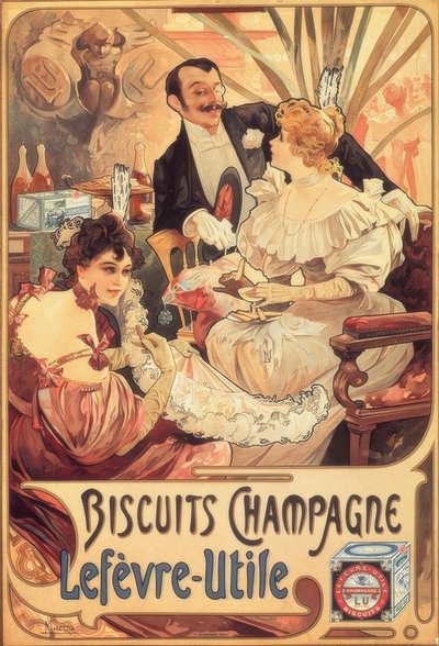 ملفات تعريف الارتباط Champagne - Lefèvre-Utile بواسطة ألفونس موشا
