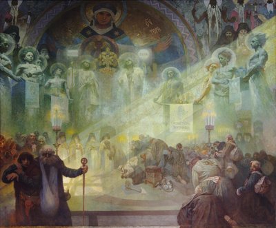 جبل آثوس المقدس ، 1926 بواسطة ألفونس موشا