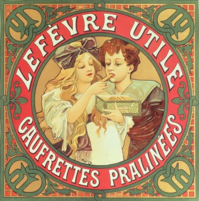 رقائق Lefèvre-Utile - Praline بواسطة ألفونس موشا