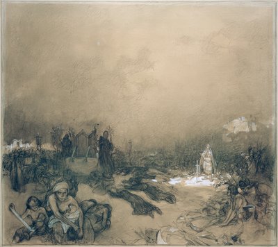 Nach der Schlacht auf dem Berge Vítkov بواسطة ألفونس موشا