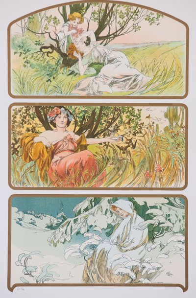 ثلاثة مواسم ، ج. 1898. بواسطة ألفونس موشا