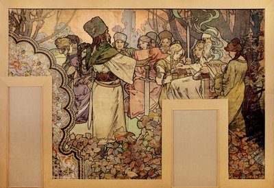 لوحة جدارية لمعرض الكون لعام 1900 ، 1899-1900 بواسطة ألفونس موشا