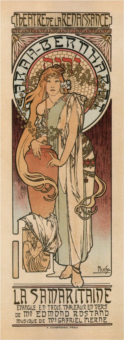 ملصق لامرأة في السامرة بواسطة Alphonse Mucha