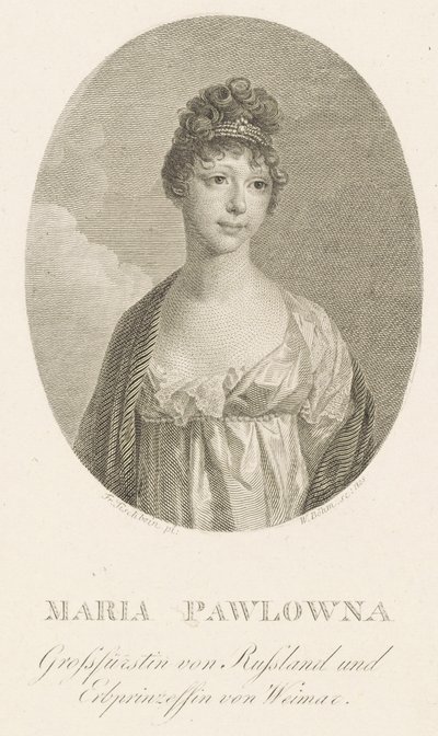 دوقة روسيا الكبرى ماريا بافلوفنا 1786-1859 ، دوقة ساكس-فايمار-إيزيناتش الكبرى ، 1808. بواسطة أماديوس وينزل بوم