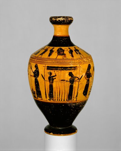 Lekythos ، c.550-530 قبل الميلاد (الطين) بواسطة أماسيس رسام