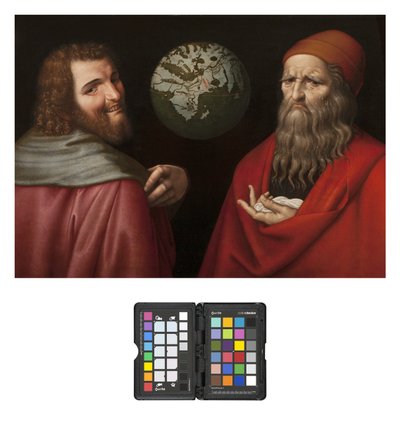 هيراقليطس وديموقريطس بواسطة أمبروجيو جيوفاني فيجينو