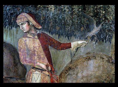 آثار الحكم الصالح في الريف ، تفاصيل الصقور ، 1388-40 بواسطة أمبروجيو لورنزيتي