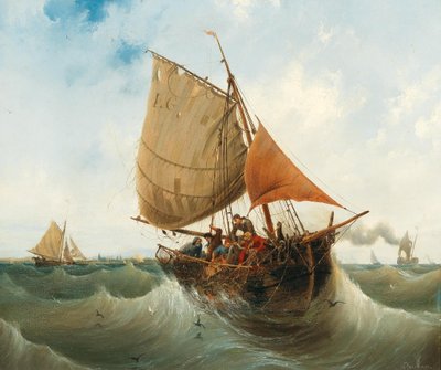 الصيد على الساحل بواسطة أمبرواز لويس جارنيراي