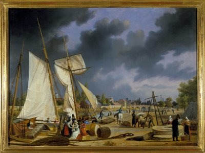 ميناء كاين ، بقلم لويس جارنيراي ، sd. حوالي 1820 ، ألوان زيتية على قماش ، 0.330 ؛ 0،460. CCIP Coll. بواسطة أمبرواز لويس جارنيراي