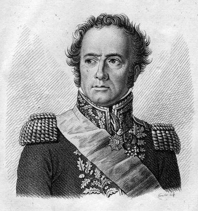ماكسيميليان سيباستيان فوي. جنرال وسياسي فرنسي (1775 إلى 1825) - في "صور للجنرالات الفرنسيين بعد انتصارات وغزوات الفرنسيين". نقش بواسطة أمبرواز تارديو عام 1818. مجموعة ستيلا. بواسطة أمبرواز تارديو