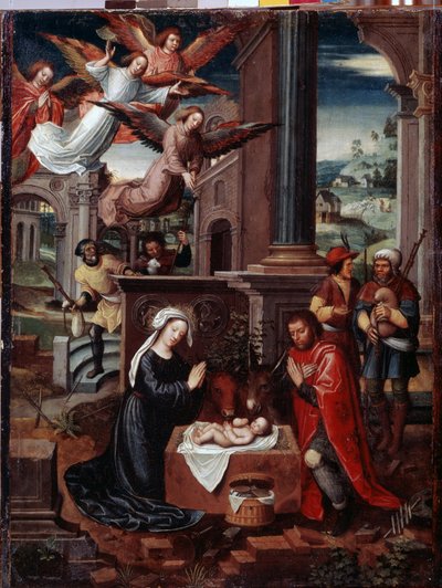 "المهد" لوحة رسم أمبروسيوس بنسون (1495-1550) متحف هيرميتاج في القرن السادس عشر ، سانت بطرسبرغ بواسطة أمبروسيوس بنسون