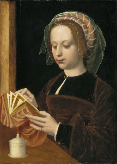 ماري مادلين ليسانت - ماري مجدلين ريدينغ ، بقلم بنسون ، أمبروسيوس (1495-1550). زيت على خشب. الأبعاد: ٤٩ × ٣٥ سم. المتحف الوطني ستوكهولم بواسطة أمبروسيوس بنسون