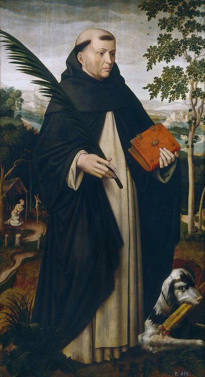 Saint Dominique - Dominique de Guzman (1170-1221) - Saint Dominic - Benson، Ambrosius (1495-1550) - حوالي 1528 - زيت على خشب - 104x57 - متحف ديل برادو ، مدريد بواسطة أمبروسيوس بنسون