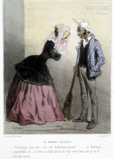 لحظة صعبة (الإيجار) - في "" Madeleines "بواسطة شام ، عدد 1870-1880 بواسطة أميدي دي نوي (شام)