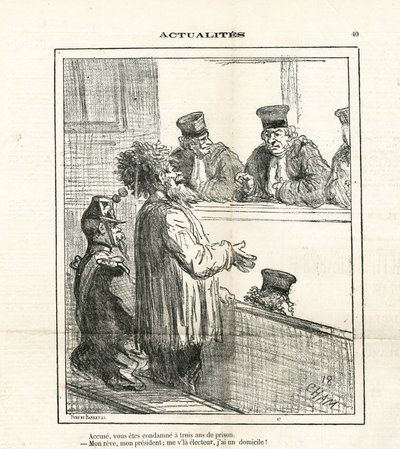 رسم توضيحي لشام (1819-1879) في لو شاريفاري بواسطة أميدي دي نوي (شام)