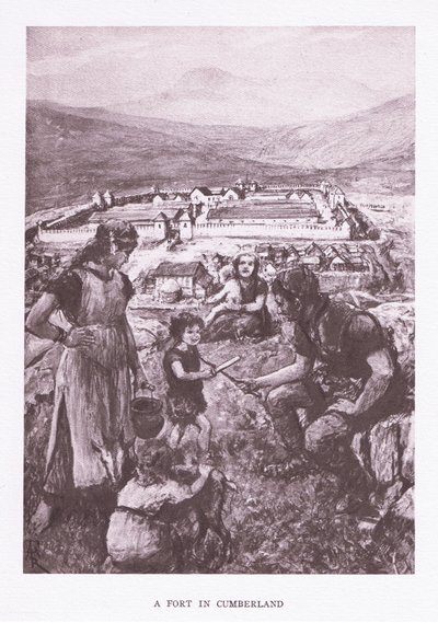 حصن في كمبرلاند ، رسم توضيحي للجندي الروماني ، 1928 بواسطة Amedee Forestier