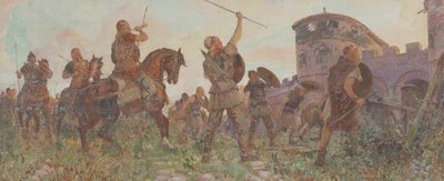 وصول الساكسونيين إلى لندن عام 530 بعد الميلاد عام 1912 بواسطة أميدي فوريستير