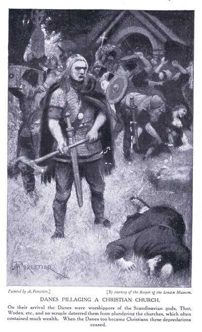 الدنماركيون ينهبون كنيسة مسيحية ، 1920 بواسطة Amedee Forestier