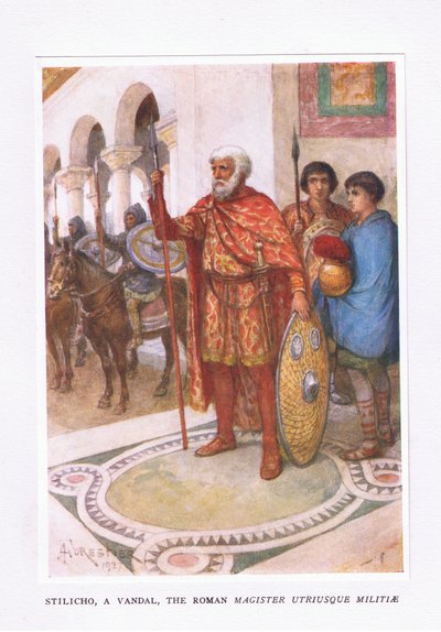 ستيليكو ، مخرب ، المجند الروماني Utriusque Militae ، توضيح من الجندي الروماني ، 1928 بواسطة أميدي فوريستير