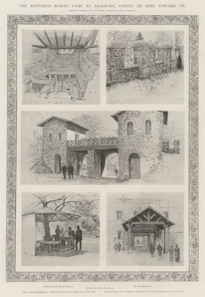 المعسكر الروماني المرمم في Saalburg ، الذي زاره الملك إدوارد السابع بواسطة Amedee Forestier