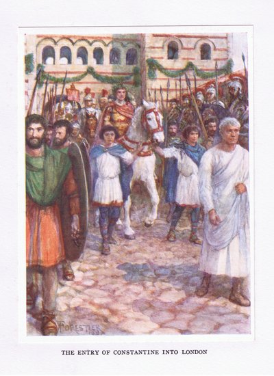 دخول قسطنطين في لندن ، رسم توضيحي للجندي الروماني ، 1928 بواسطة Amedee Forestier