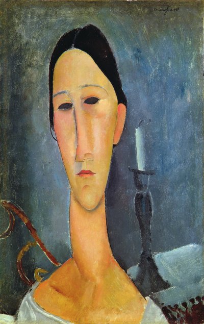 هانكا زبوروسكا مع شمعدان ، 1919 بواسطة Amedeo Modigliani