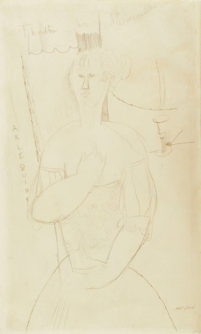 Harlequin ، ج .1915 بواسطة أميديو موديجلياني