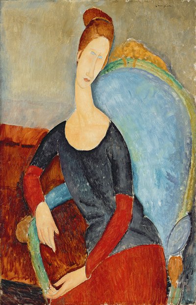 السيدة هيبوتيرن في كرسي أزرق ، 1918 بواسطة Amedeo Modigliani