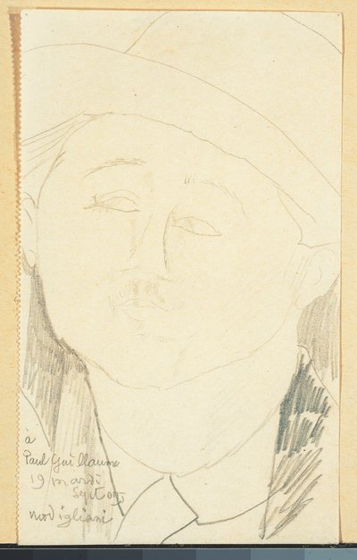 صورة لبول غيوم ، حوالي عام 1916 (قلم رصاص على ورق) بواسطة أميديو موديجلياني