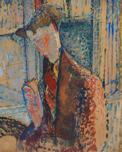 ريفيري (دراسة لصورة فرانك بورتي هافيلاند) ، 1914 (زيت وجرافيت على ورق مقوى) بواسطة Amedeo Modigliani