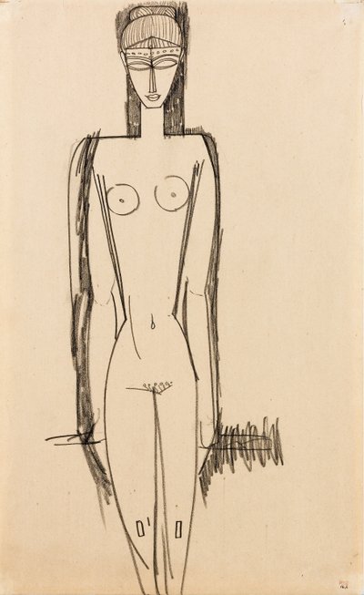 عاري الدائمة لا يقف ، ج 1910-1911 بواسطة Amedeo Modigliani