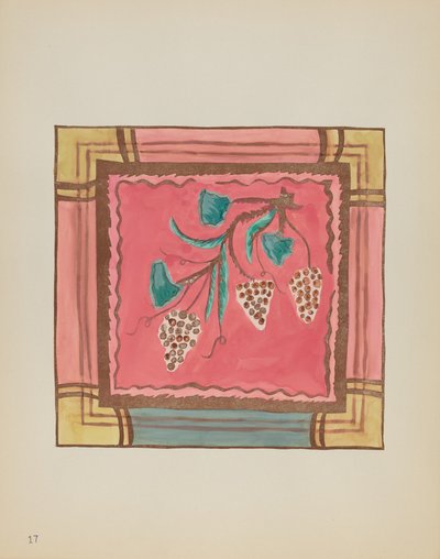 اللوحة 17: العنب ، لوحة المذبح: من حافظة "التصاميم الاستعمارية الإسبانية لنيو مكسيكو" بواسطة القرن العشرين الأمريكي