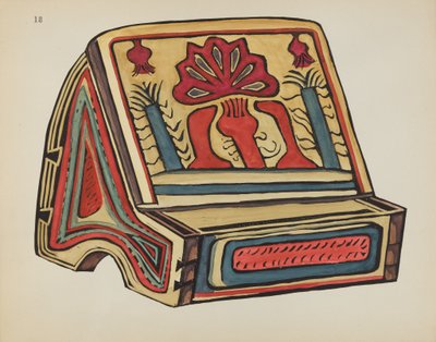 اللوحة 18: جناح القراءة ، لانو: من محفظة "التصاميم الاستعمارية الإسبانية لنيو مكسيكو" بواسطة القرن العشرين الأمريكي