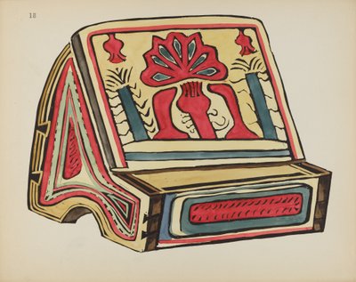 اللوحة 18: جناح القراءة ، لانو: من محفظة "التصاميم الاستعمارية الإسبانية لنيو مكسيكو" بواسطة القرن العشرين الأمريكي