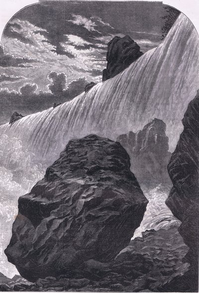شلالات نياجرا ، رسم توضيحي من Cassells History of the United States نشره Cassell ، Petter & Galpin ، c1900 (litho) بواسطة مدرسة اللغة الإنجليزية الأمريكية
