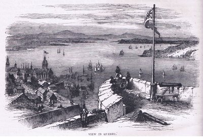 عرض في كيبيك ، رسم توضيحي من Cassells History of the United States نشره Cassell، Petter & Galpin، c1900 (litho) بواسطة مدرسة اللغة الإنجليزية الأمريكية
