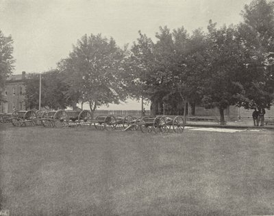 البطارية في Fort Omaha ، Nebraska (b / w photo) بواسطة المصور الأمريكي (بعد)