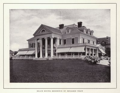 نيوبورت ، رود آيلاند: Beach Mound ، Residence of Benjamin Thaw (b / w photo) بواسطة المصور الأمريكي (بعد)