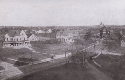 Old Orchard Beach ، مين: النظر إلى الداخل من Old Orchard House (b / w photo) بواسطة المصور الأمريكي (بعد)