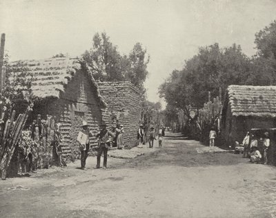 مشهد الشارع في سانتا أنيتا ، المكسيك (صورة b / w) بواسطة المصور الأمريكي (بعد)