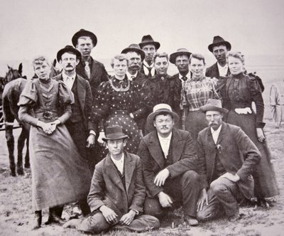 American Pioneers, c.1850 (b/w photo) بواسطة مصور أمريكي