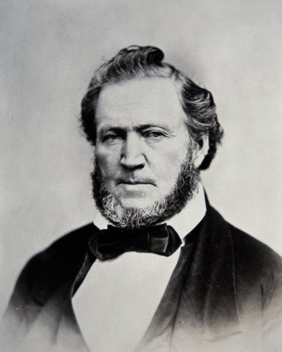 Brigham Young (1801-77) Second President of the Mormon Church (b/w photo) بواسطة مصور أمريكي