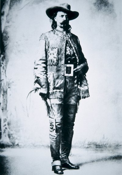 Buffalo Bill Cody (1846-1917) (b/w photo) بواسطة مصور أمريكي