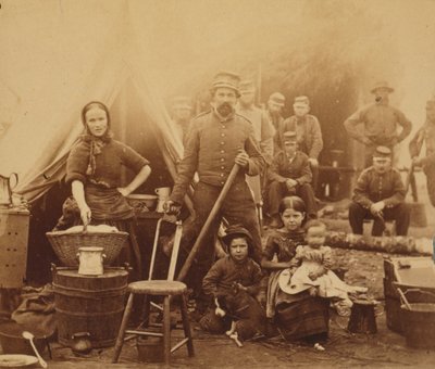 معسكر المشاة 31 بنسلفانيا بالقرب من واشنطن العاصمة ، 1862 (طبعة زلال) بواسطة مصور أمريكي